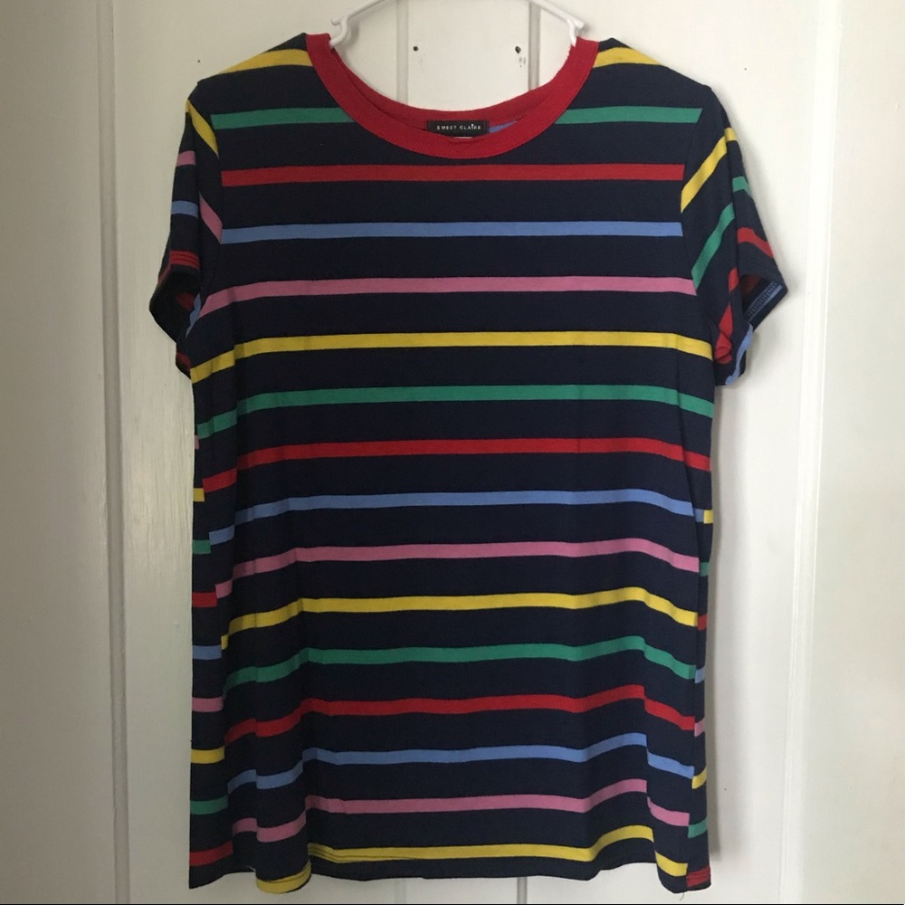 Rainbow Stripe Tee